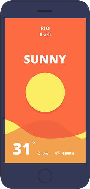 clear picture of a phone with the app open