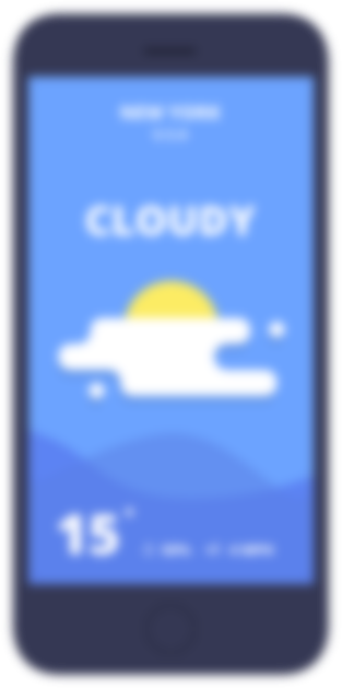 fuzzy picture of a phone with the app open